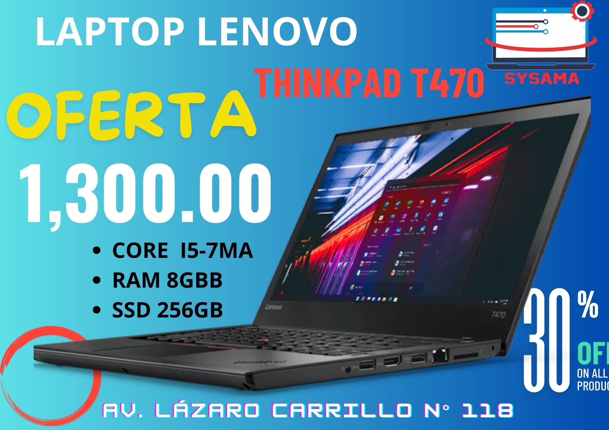 Laptop Lenovo Thinkpad T470
